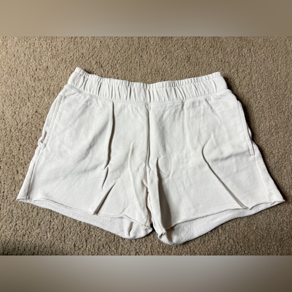 Beige Sweat Shorts - Picture 2 of 6